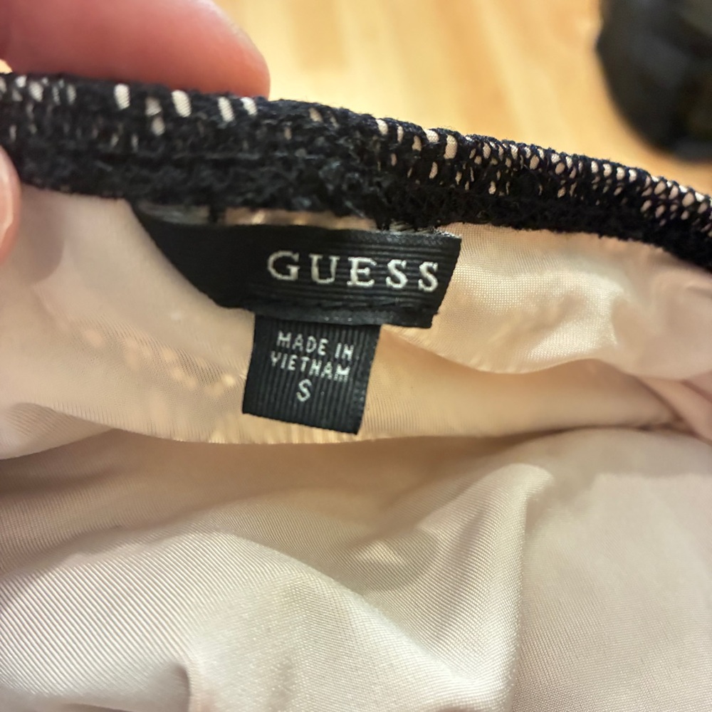 Guess Black & Cream Lace Maxi Skirt | Women Small | Boho Chic Mermaid Style - Picture 7 of 10